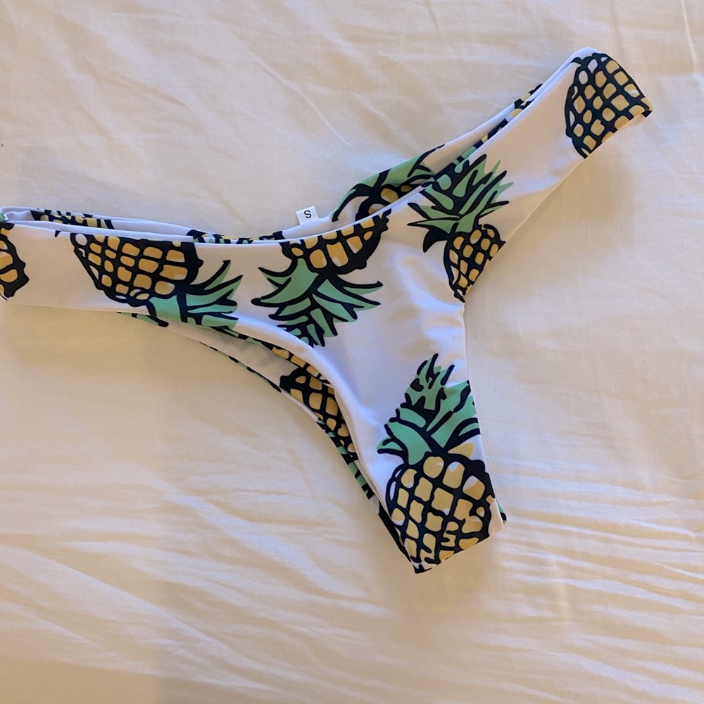 Pineapple thong bikini bottom